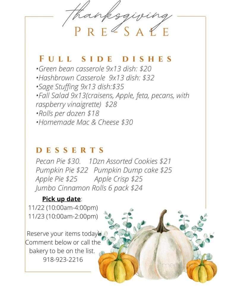 Wildflour Baking Co. - Claremore, OK menu_pic