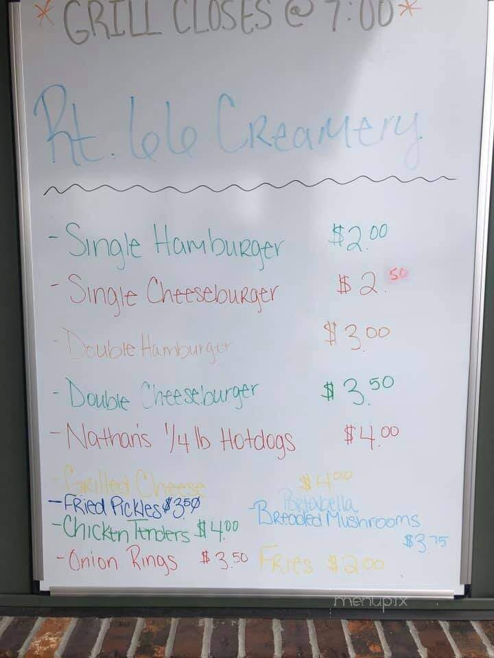 Route 66 Creamery - Hamel, IL menu_pic