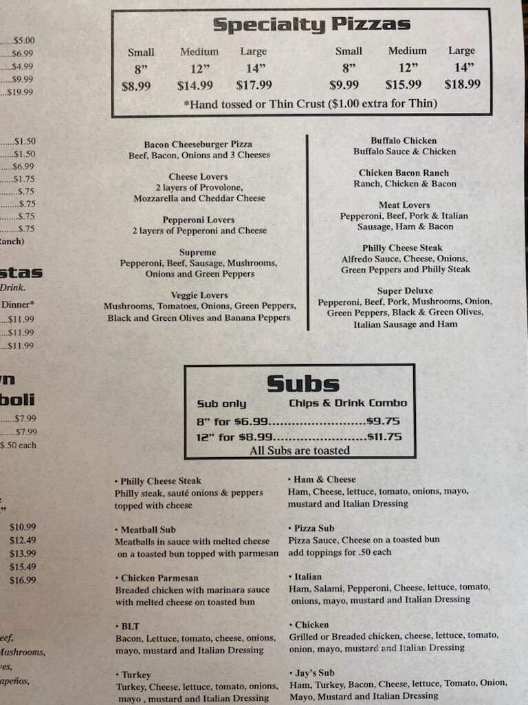 Small City Pizza & Subs - Ashland City, TN menu_pic