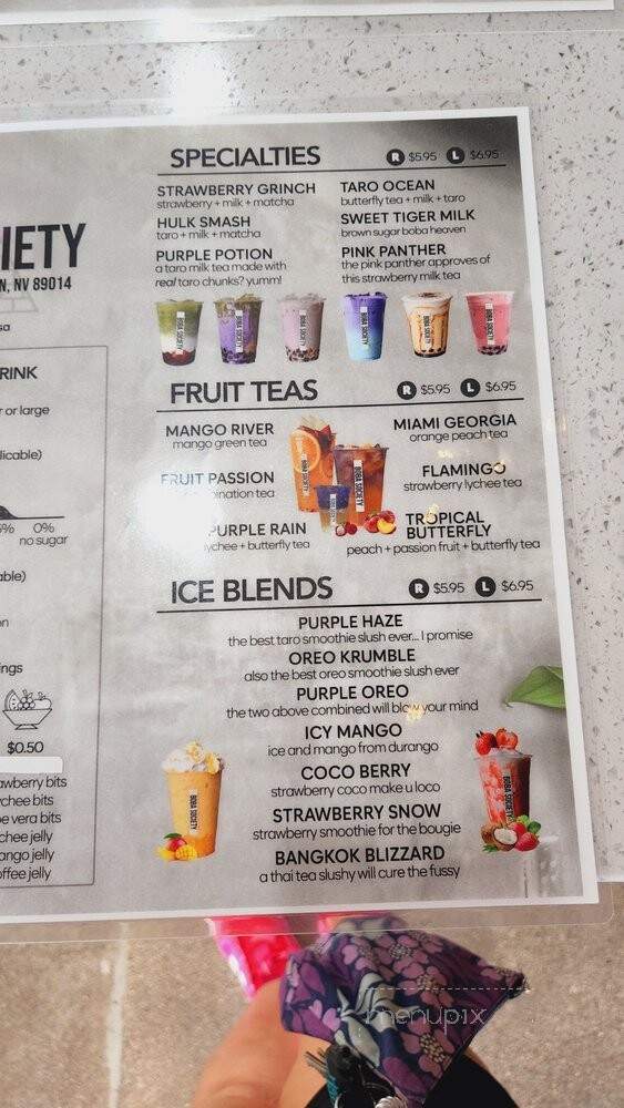 Boba Society - Henderson, NV menu_pic