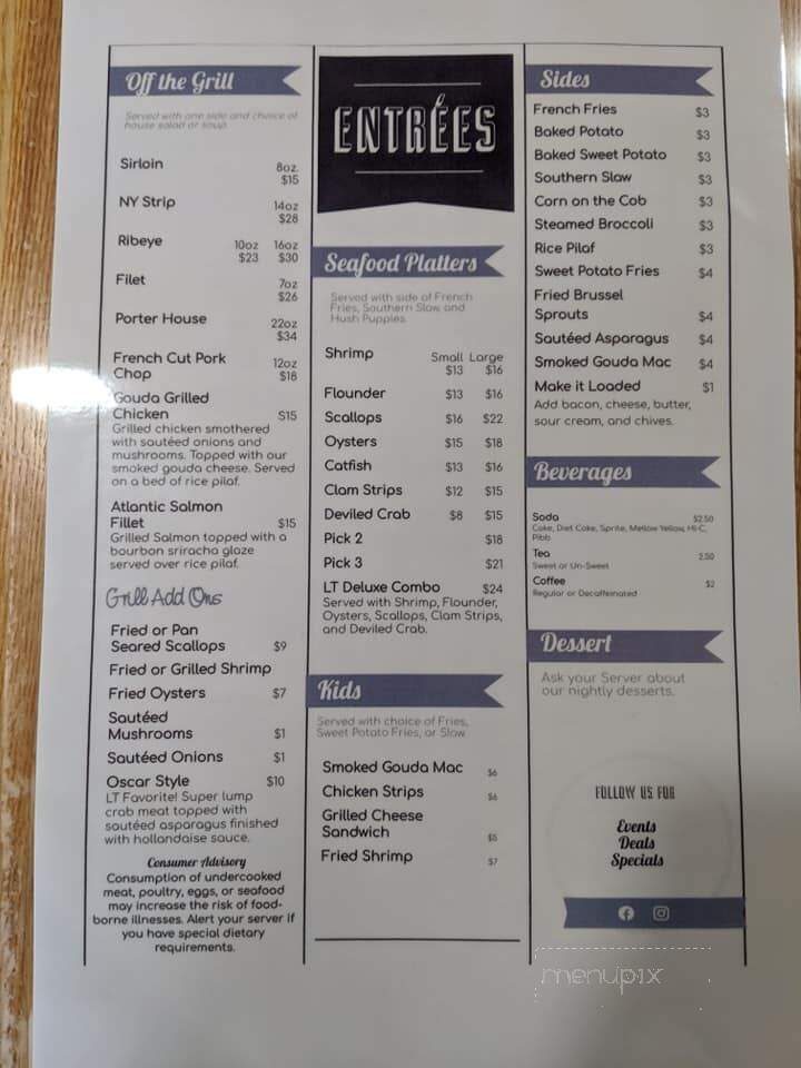 Low Tide - Waynesville, NC menu_pic