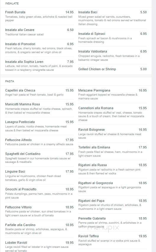 Ciao Italian Kitchen - Anaheim, CA menu_pic