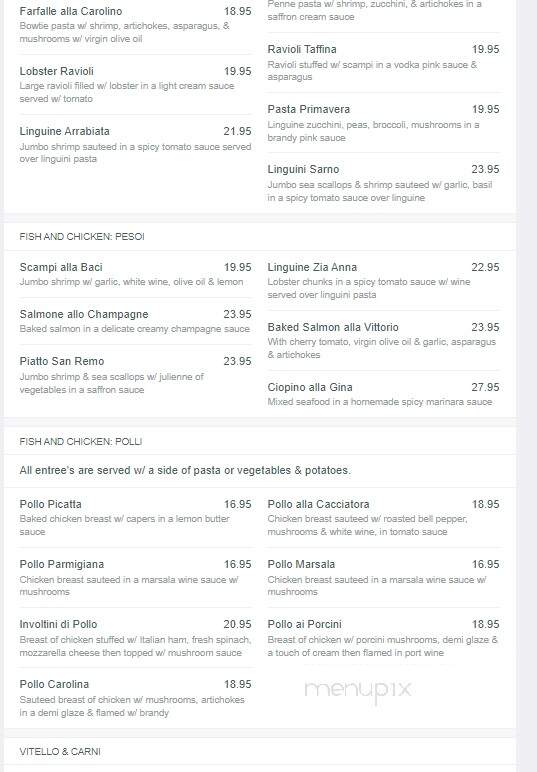 Ciao Italian Kitchen - Anaheim, CA menu_pic