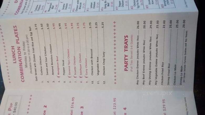 Moy Kong Express - Auburn Hills, MI menu_pic