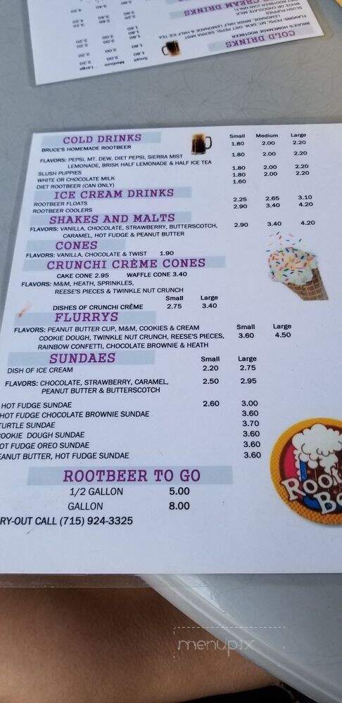 Northlake Drive In - Chetek, WI menu_pic