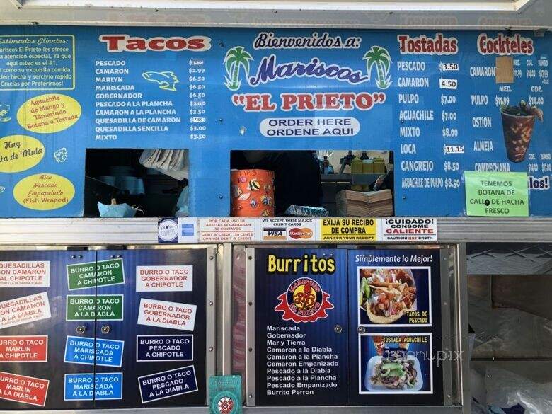 Mariscos El Prieto - Chula Vista, CA menu_pic