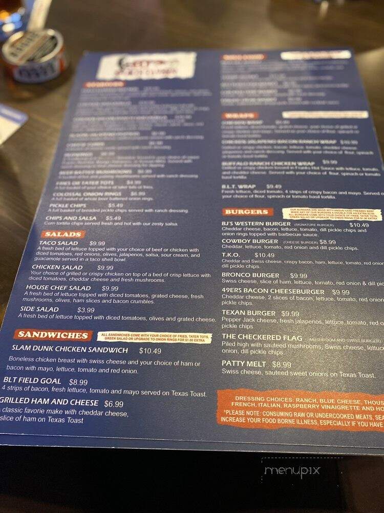 Bj's 19th Hole Sports Tavern - Burley, ID menu_pic