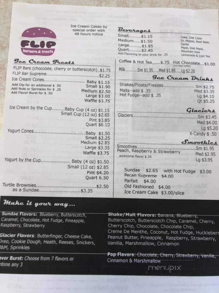 Flips Burgers And Treats - Glasgow, MT menu_pic