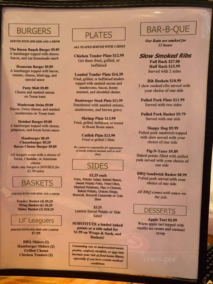 The 4th Out Sports Bar & Grill - Blakely, GA menu_pic