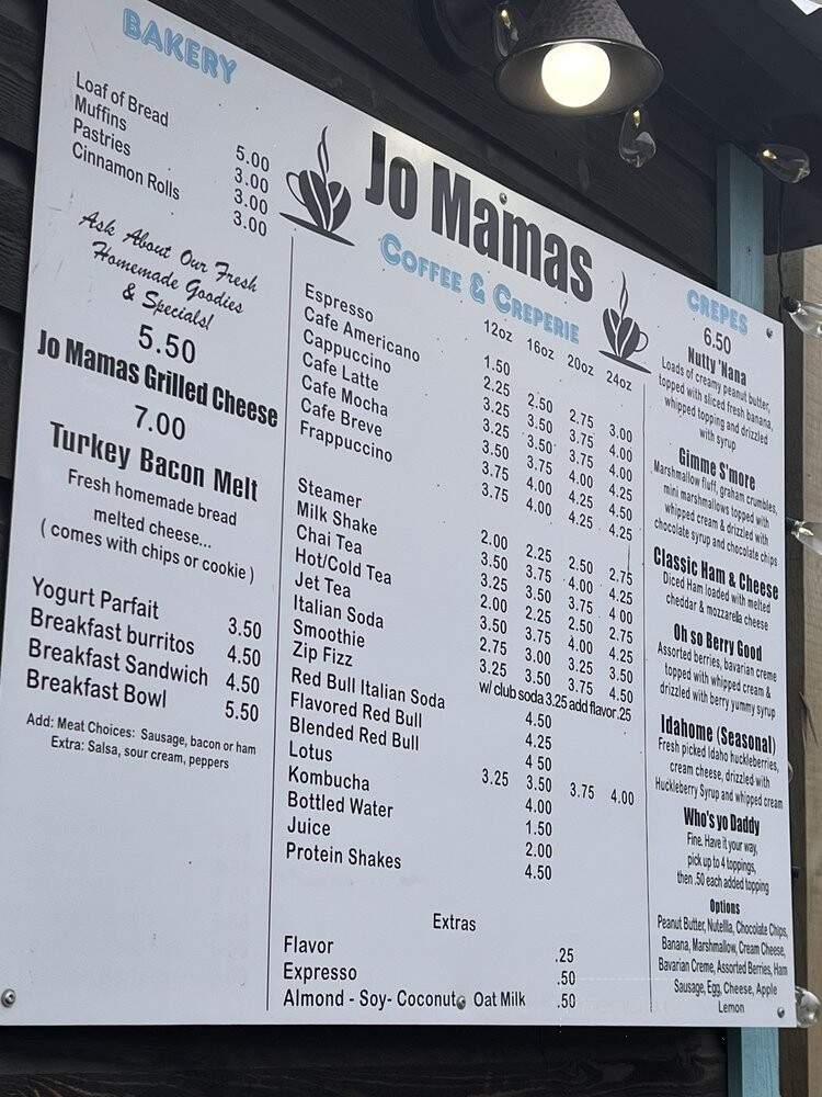 Jo Mamas - Priest River, ID menu_pic