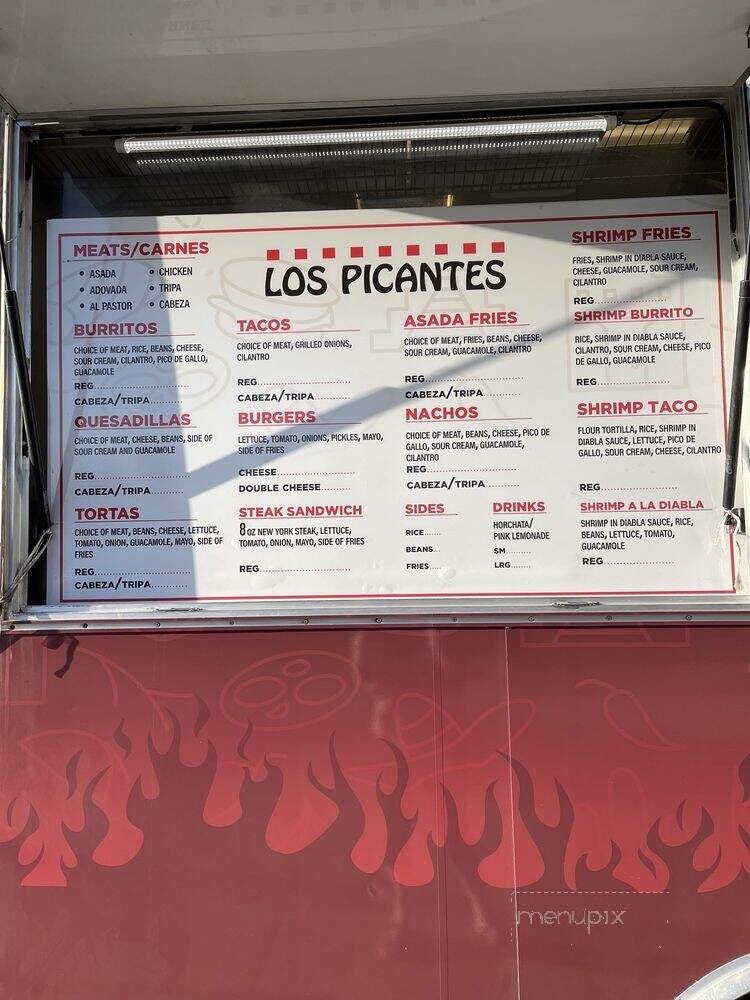 Los Picantes - Fresno, CA menu_pic