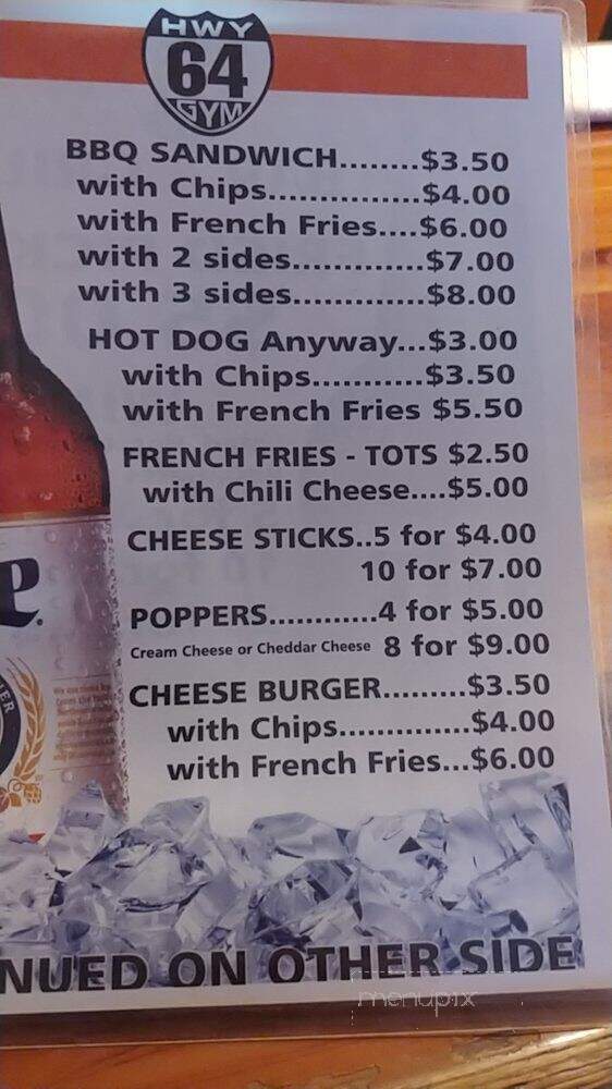 The Hwy 64 Gym - Copperhill, TN menu_pic