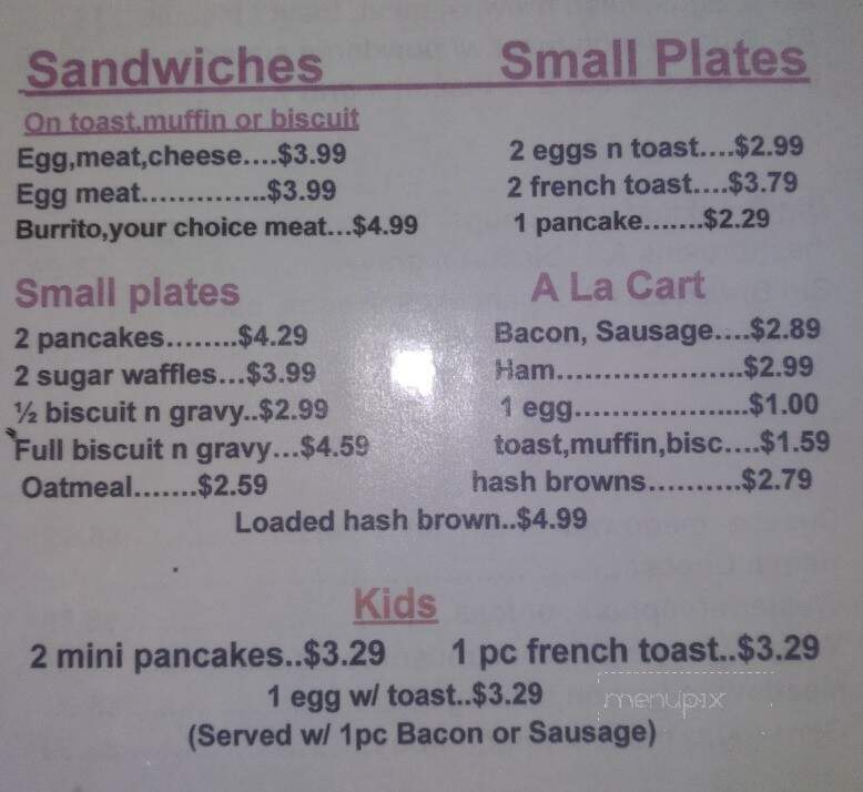 Tannys Grill N Chill - Golconda, IL menu_pic