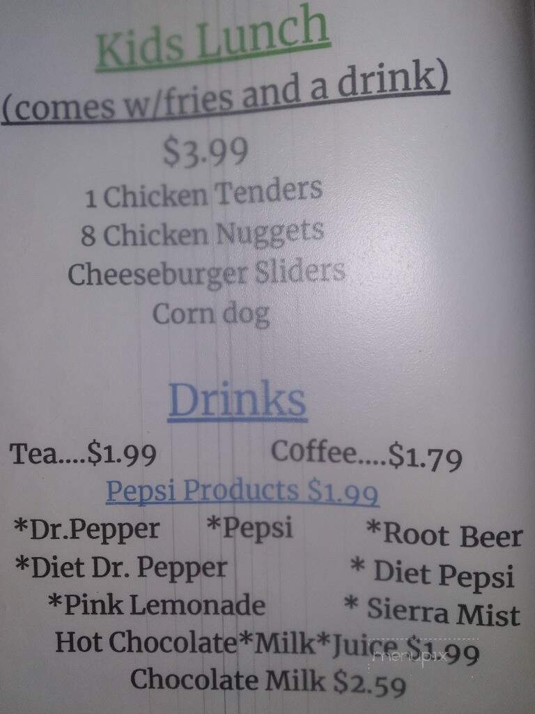 Tannys Grill N Chill - Golconda, IL menu_pic
