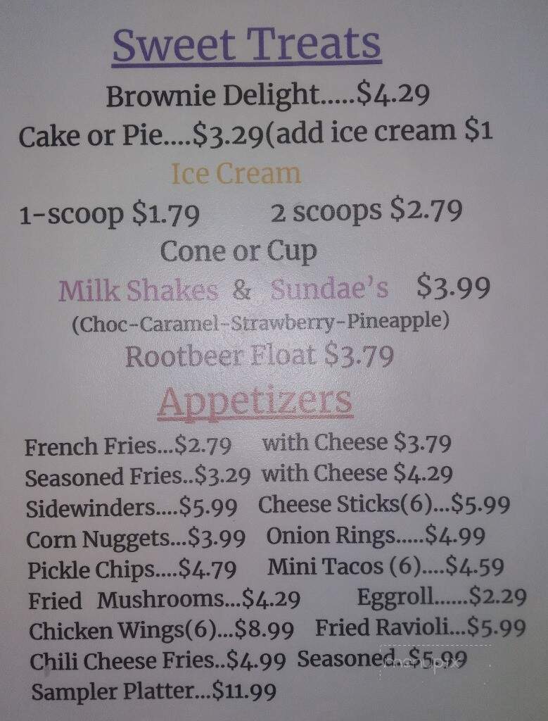 Tannys Grill N Chill - Golconda, IL menu_pic