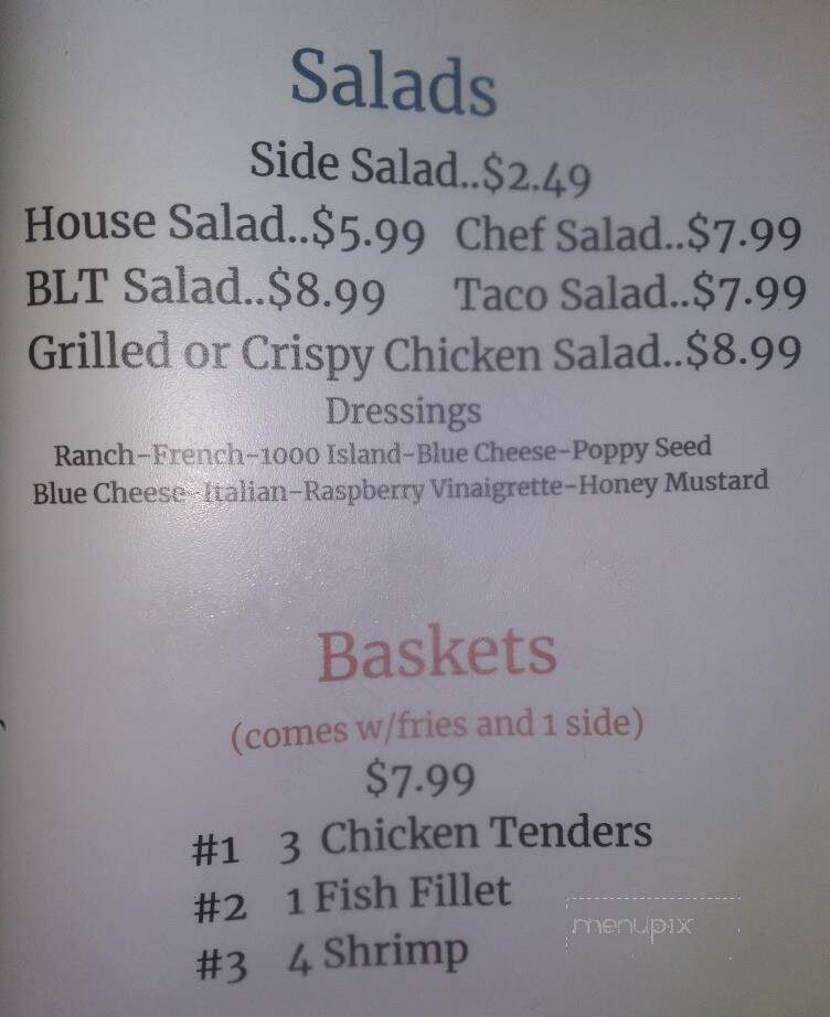 Tannys Grill N Chill - Golconda, IL menu_pic