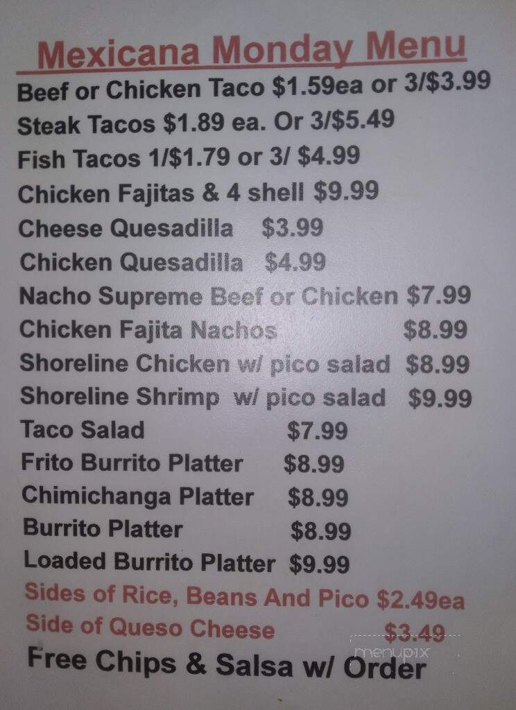 Tannys Grill N Chill - Golconda, IL menu_pic