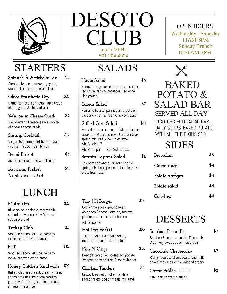 Pegasus At Desoto Club - Hot Springs Village, AR menu_pic