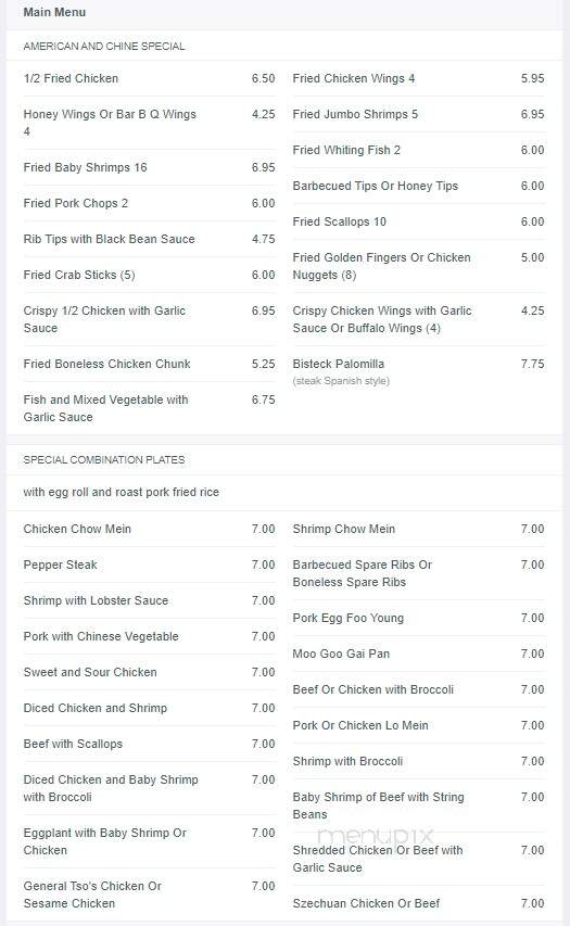 Chan's Village - Bronx, NY menu_pic