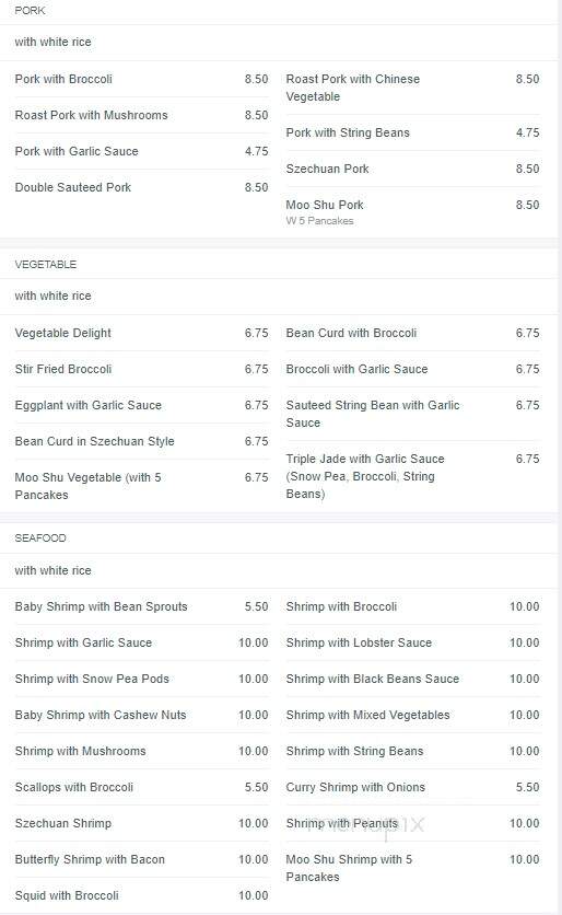 Chan's Village - Bronx, NY menu_pic