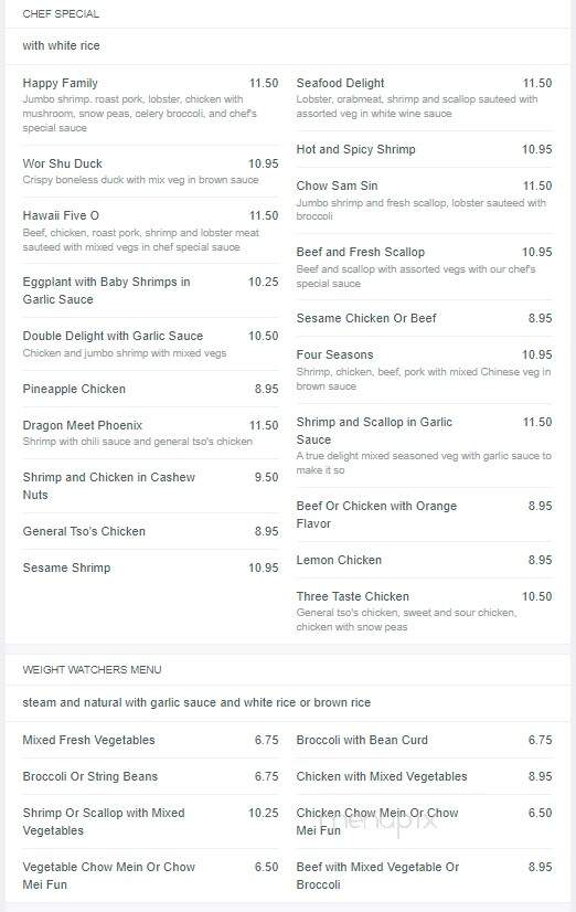 Chan's Village - Bronx, NY menu_pic
