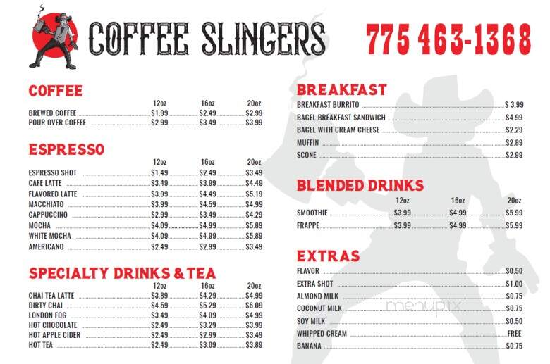 Coffee Slingers - Yerington, NV menu_pic
