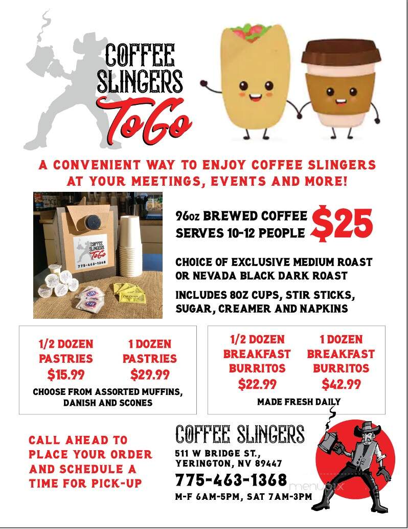 Coffee Slingers - Yerington, NV menu_pic
