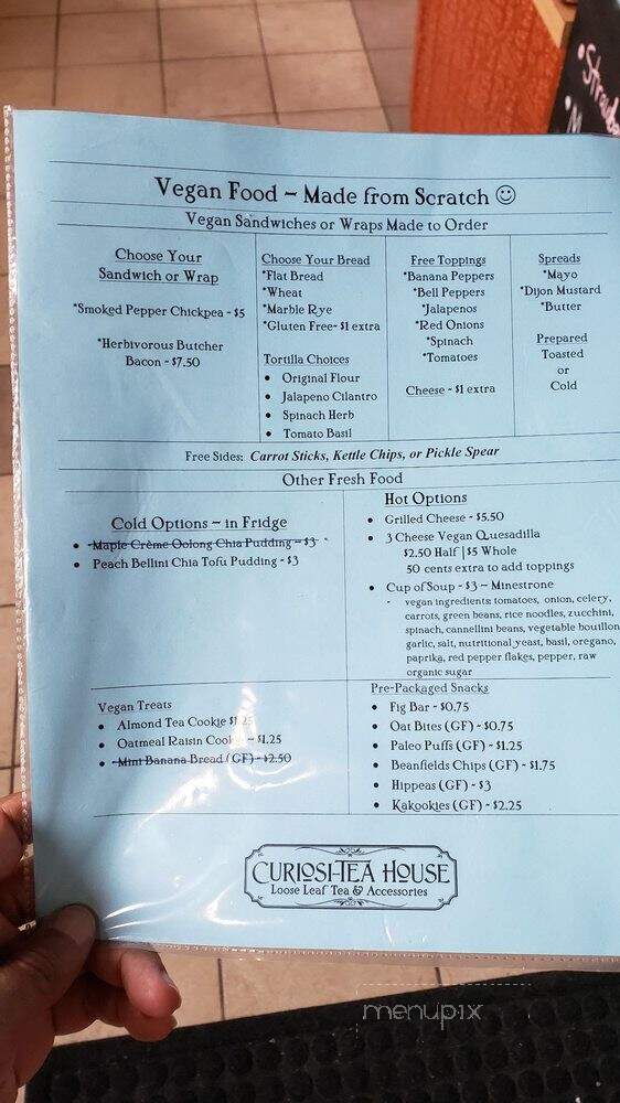 Curiosi-Tea House - Winona, MN menu_pic
