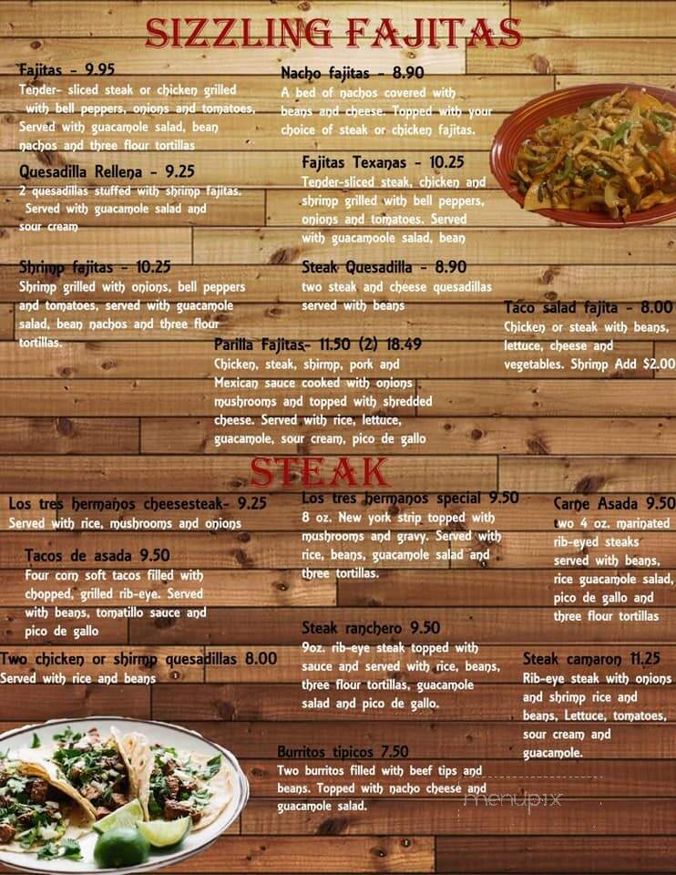 Los Tres Hermanos - Turbeville, SC menu_pic