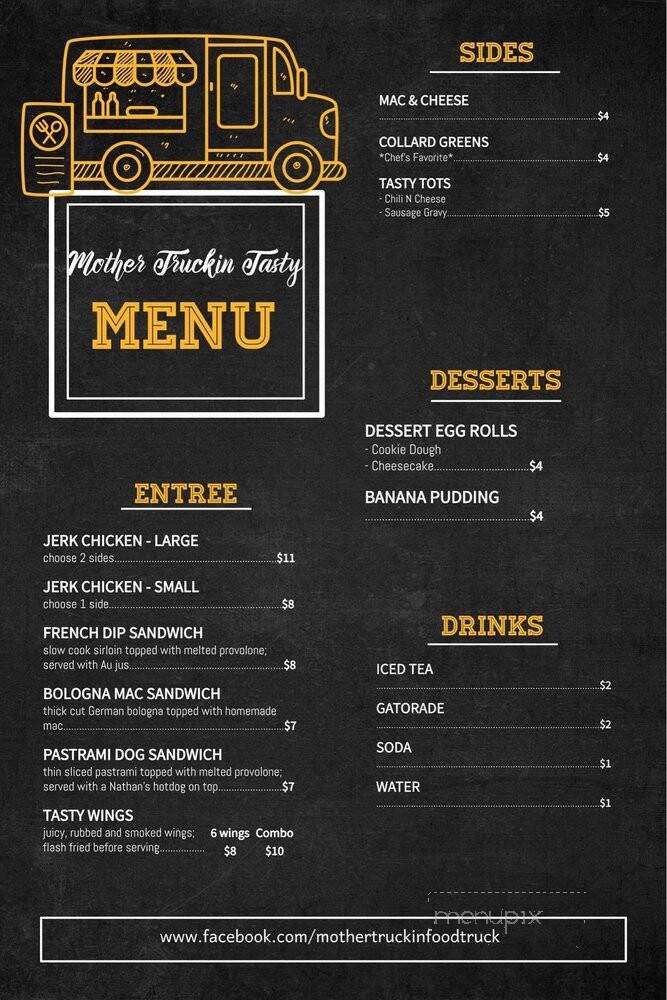 Mother Truckin Tasty - Marysville, OH menu_pic