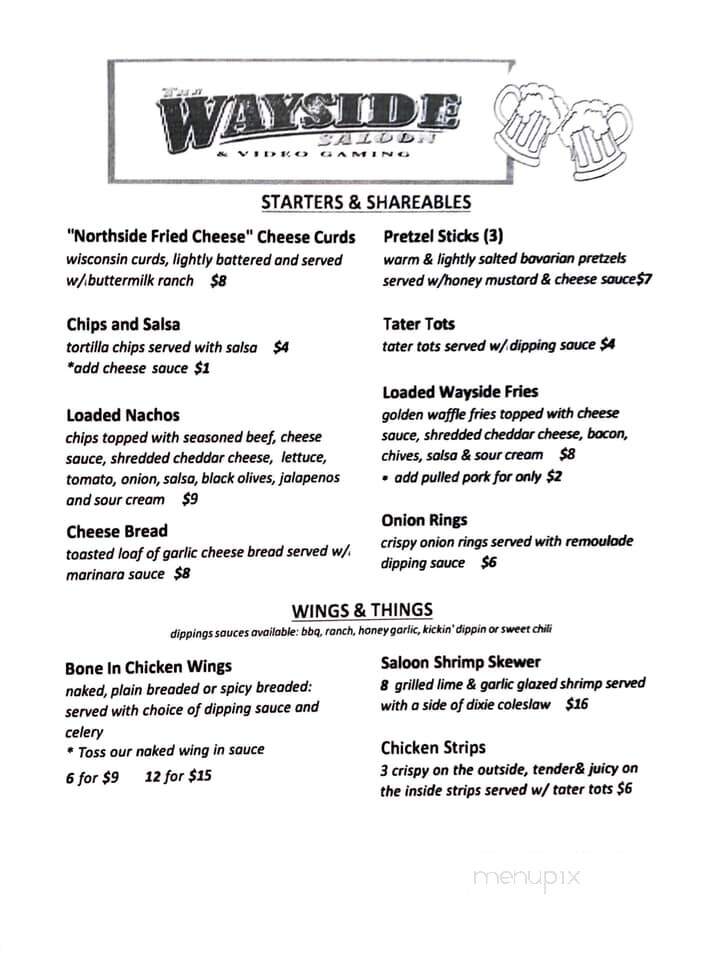 Wayside Saloon - Freeport, IL menu_pic
