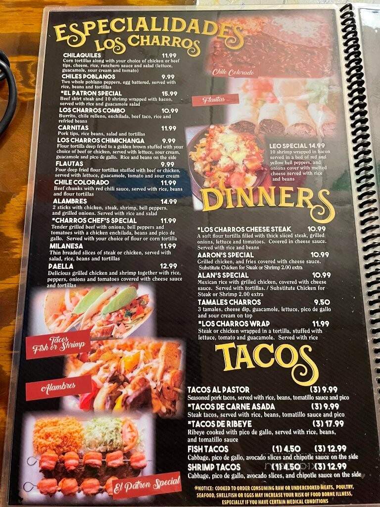 Los charros Havana - Havana, IL menu_pic