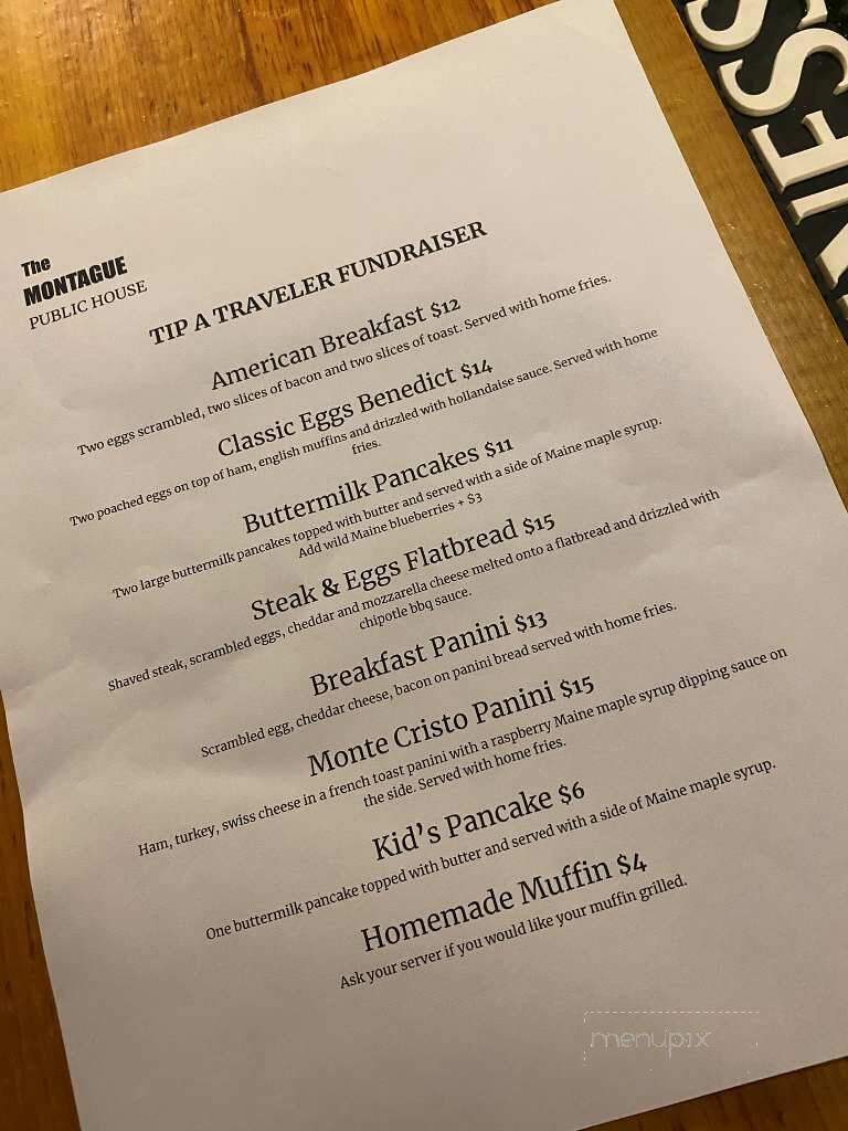 The Montague - Enfield, ME menu_pic
