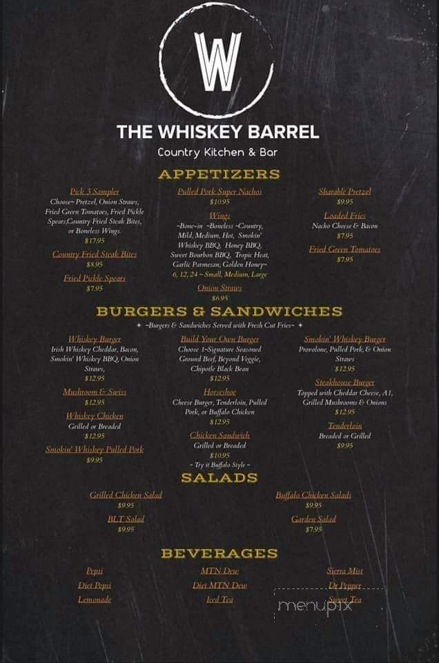 The Whiskey Barrel - Galesburg, IL menu_pic