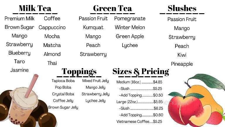 Q Tea Vietnamese Cafe - Arnold, MO menu_pic