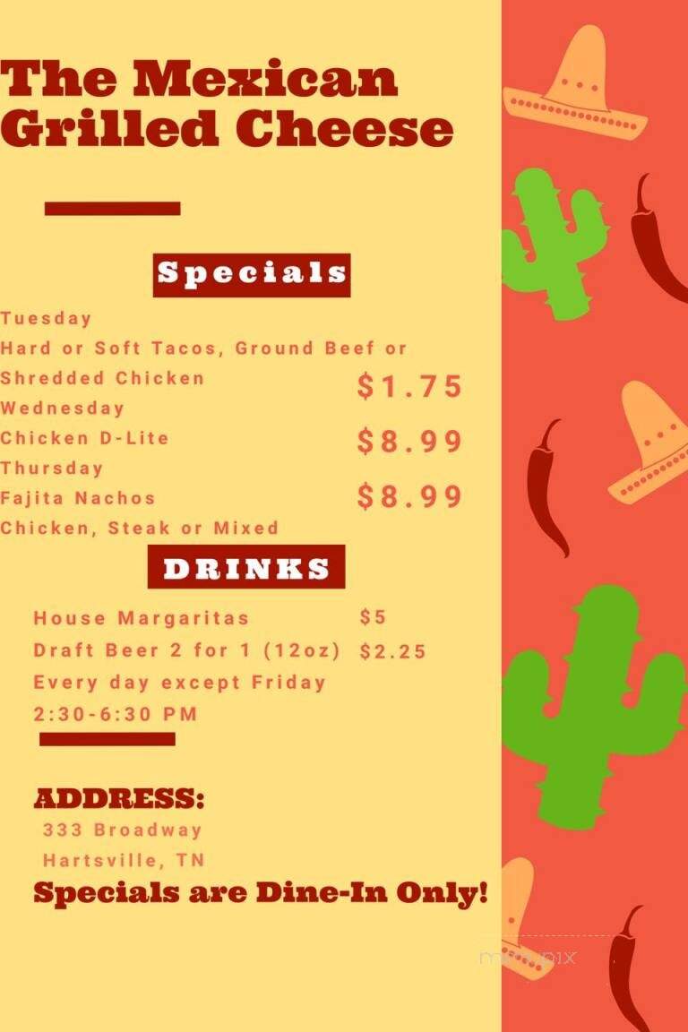 The Mexican Grilled Cheese - Hartsville, TN menu_pic