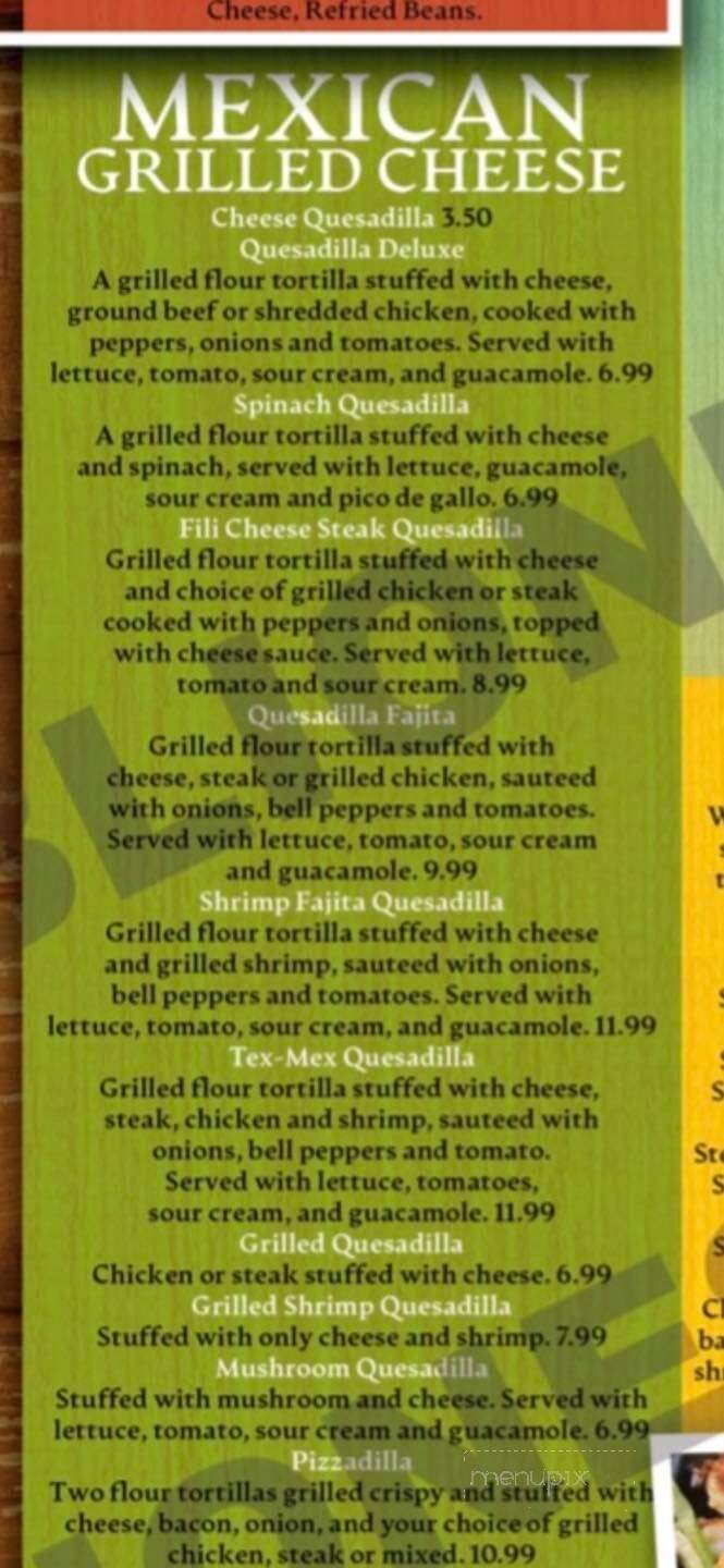 The Mexican Grilled Cheese - Hartsville, TN menu_pic