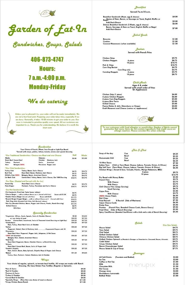 Garden of Eat-In - Cut Bank, MT menu_pic