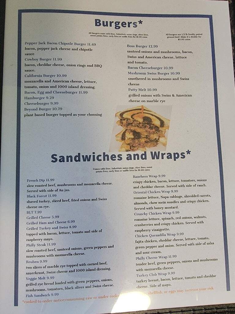 UP North Cafe - Ontonagon, MI menu_pic