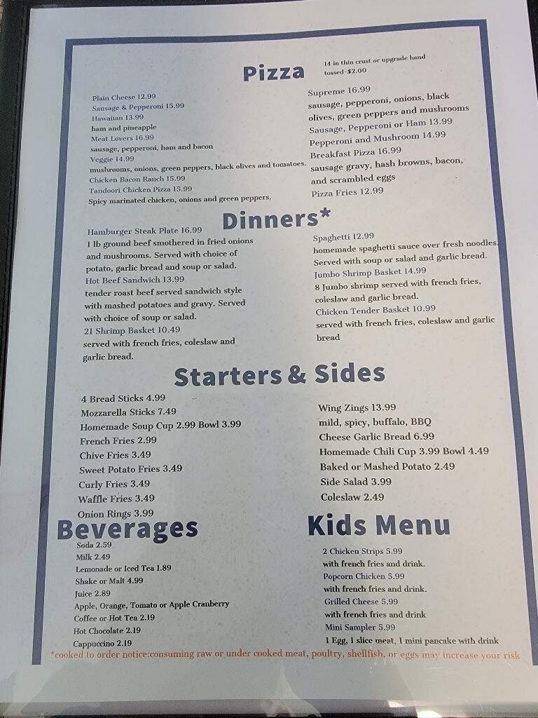 UP North Cafe - Ontonagon, MI menu_pic
