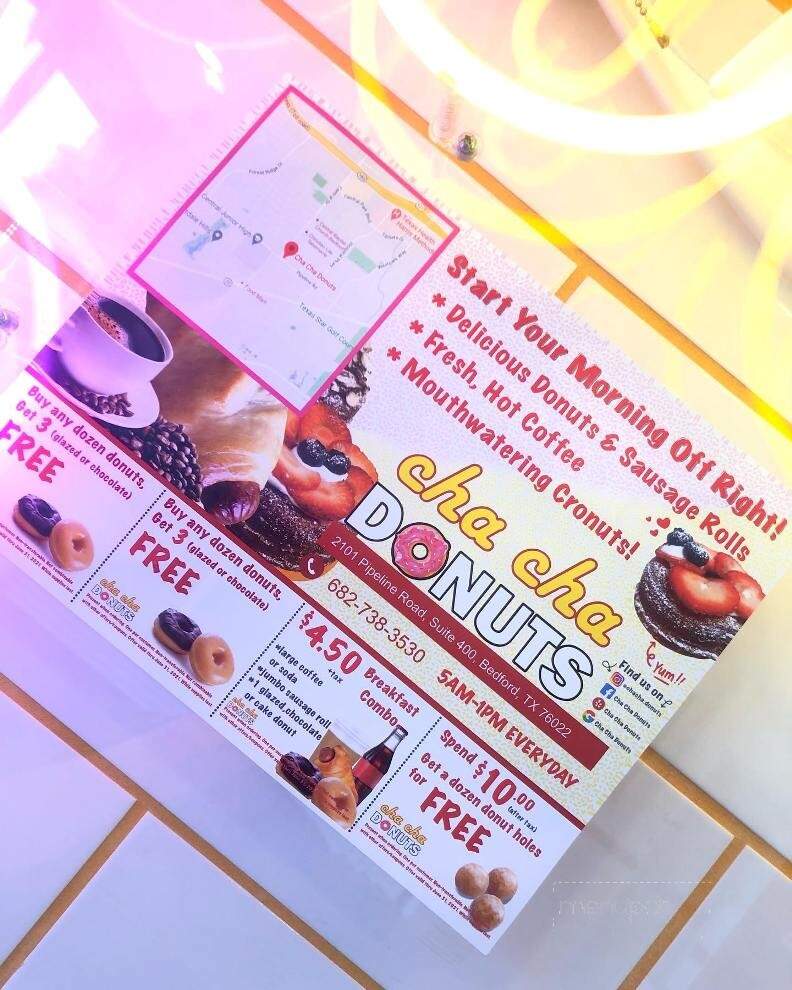 Cha Cha Donuts - Bedford, TX menu_pic