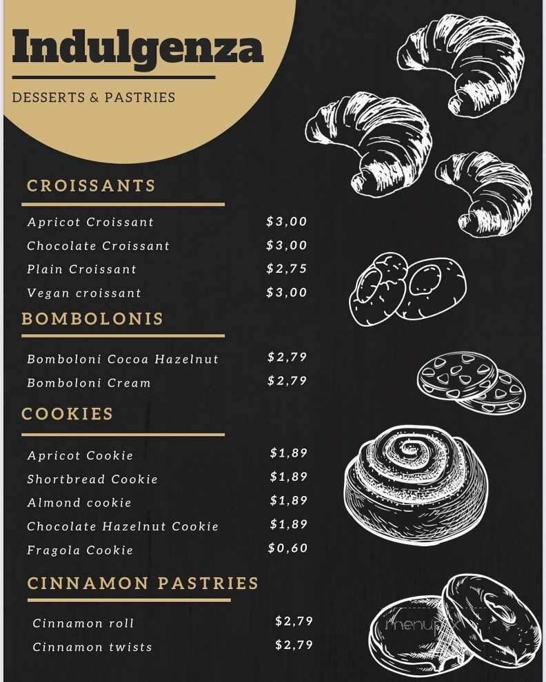 Indulgenza - Waltham, MA menu_pic