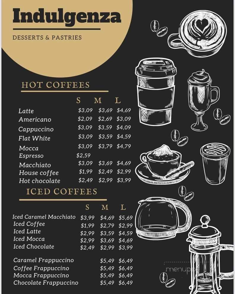 Indulgenza - Waltham, MA menu_pic