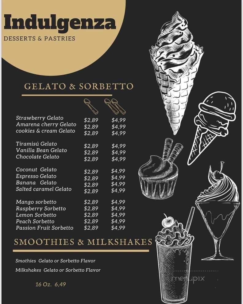Indulgenza - Waltham, MA menu_pic