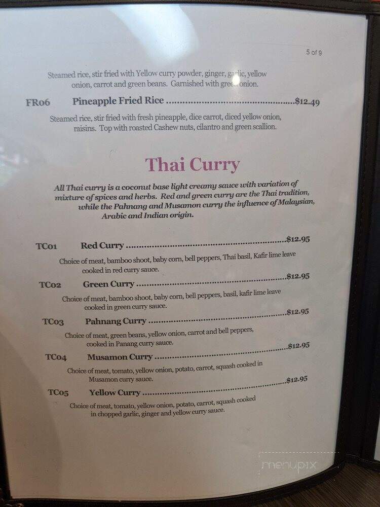 Chow Thai Restaurant - Columbia Heights, MN menu_pic