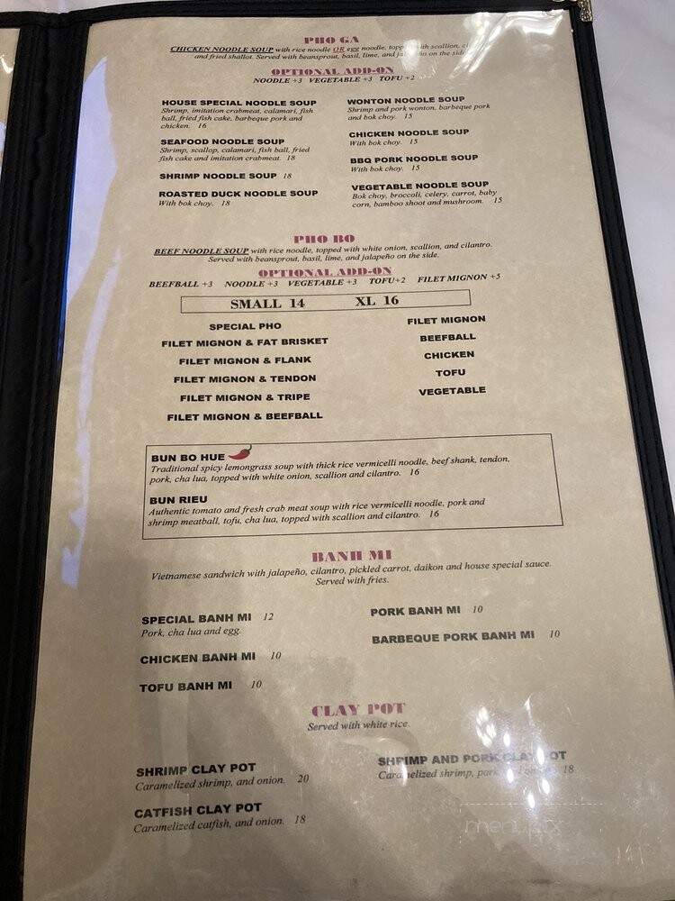 Pho Tasty - Davis, CA menu_pic