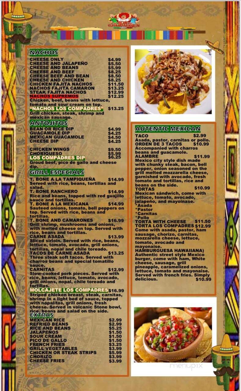 Los Compadres Mexican Restaurant - Rutledge, TN menu_pic