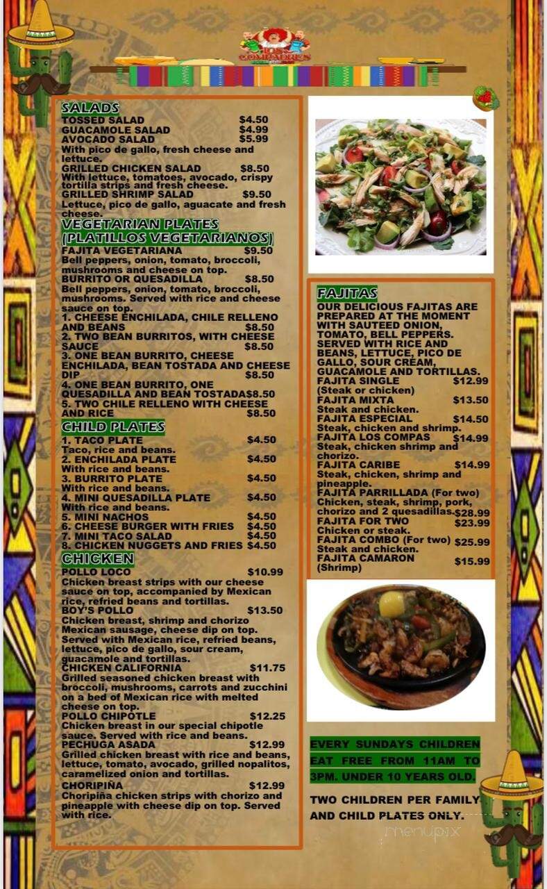 Los Compadres Mexican Restaurant - Rutledge, TN menu_pic