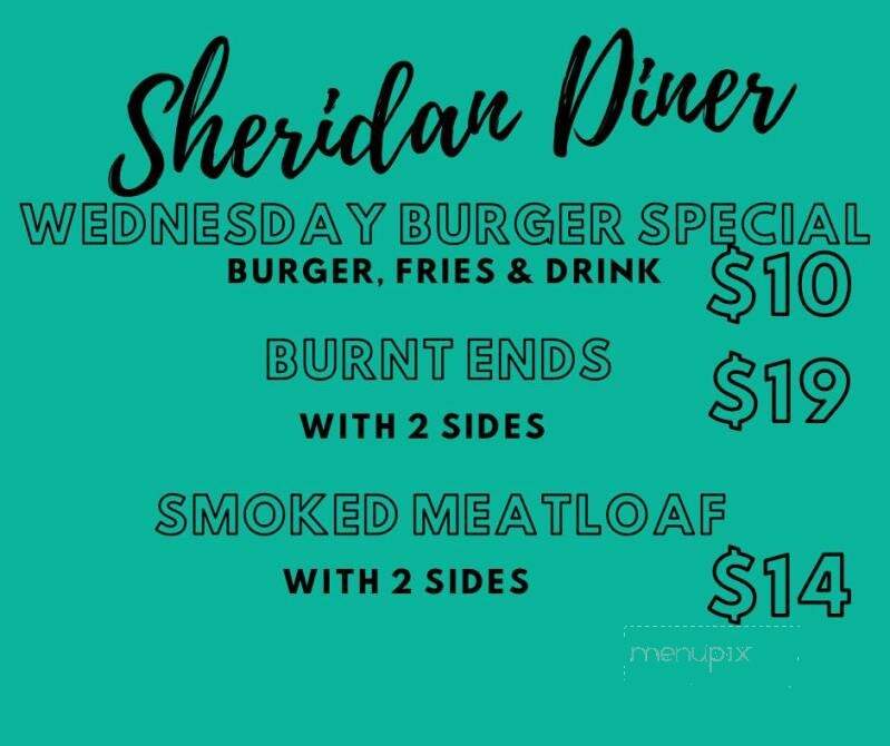 Sheridan Diner - Sheridan, MI menu_pic