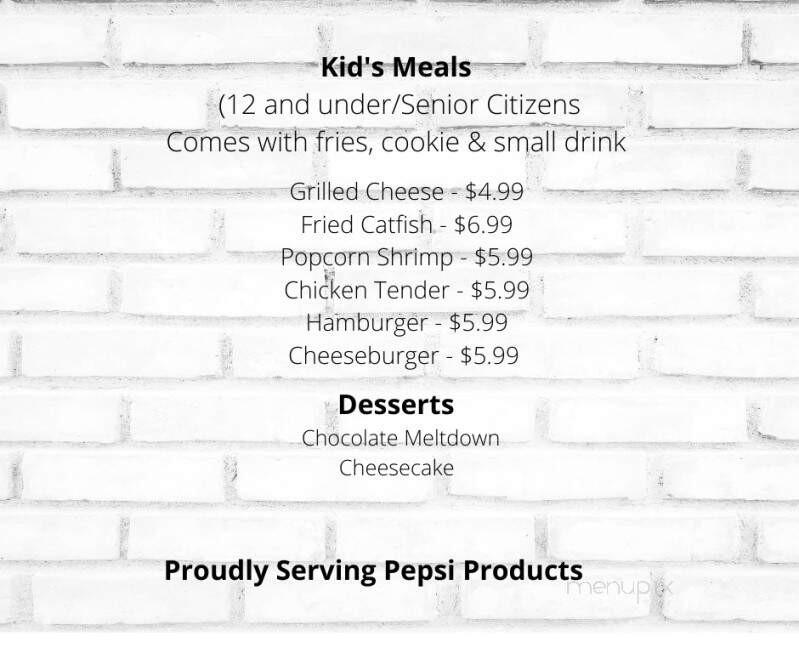 JW Bar and Grill - Oneonta, AL menu_pic